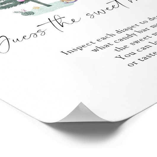 Poster Arbre de Noël - devinez le gâteau sucré (Coin)