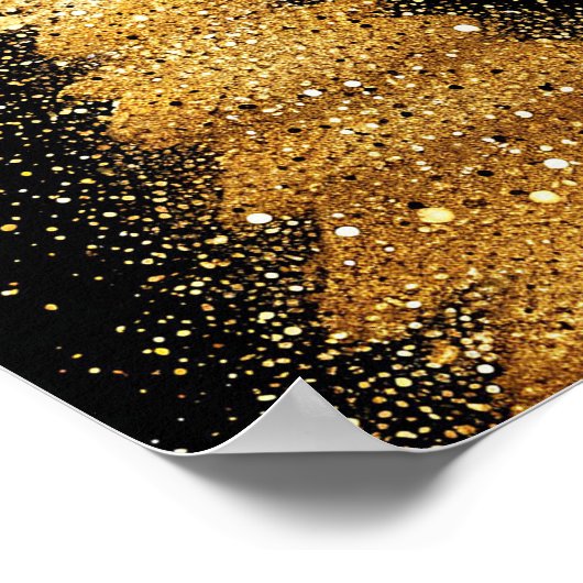 Poster Arbre de Noël doré (Coin)