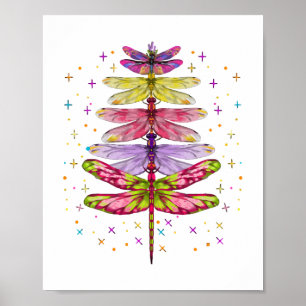 Poster Arbre de Noël dragonfly