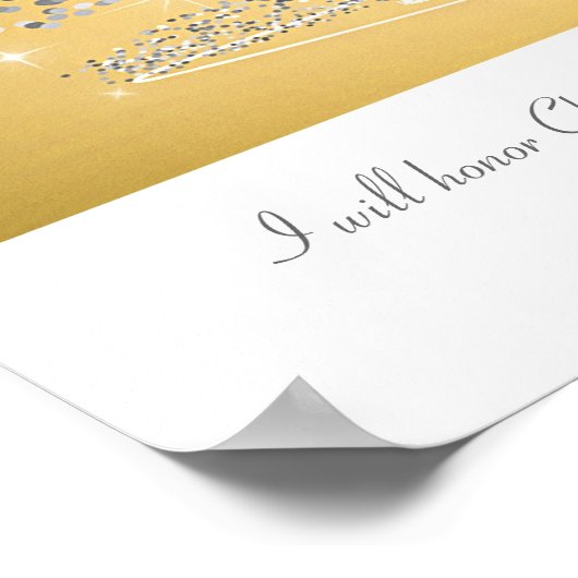 Poster Arbre de Noël en or (Coin)