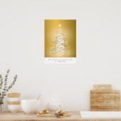 Poster Arbre de Noël en or (Cuisine)