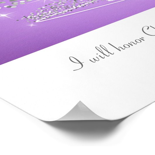 Poster Arbre De Noël En Violet (Coin)