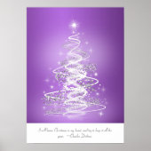 Poster Arbre De Noël En Violet (Devant)