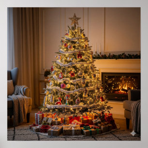 Poster Arbre de Noël entièrement décoré