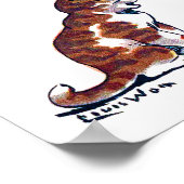 Poster Arbre de Noël et chaton, Louis Wain (Coin)