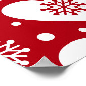 Poster Arbre de Noël et pain d'épices Motif sur rouge (Coin)