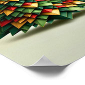 Poster Arbre de Noël géométrique (Coin)