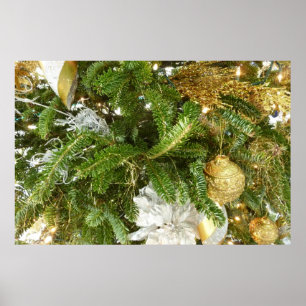 Poster Arbre de Noël I Argent et Or