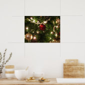 Poster Arbre de Noël I Vacances Plutôt vert et rouge (Cuisine)