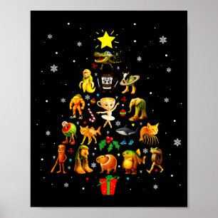 Poster Arbre de Noël italien Brainrot Meme Brain Rot Xma