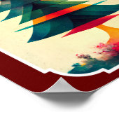 Poster Arbre de Noël Joyfull Design géométrique (Coin)