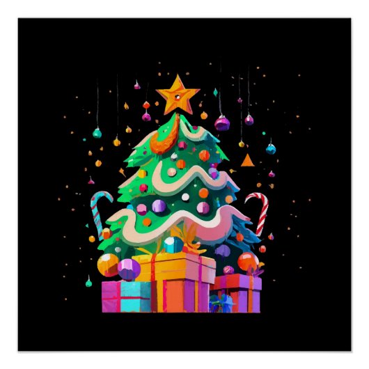 Poster Arbre de Noël Magie Radiance (Devant)
