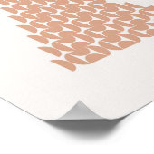 Poster Arbre de Noël Mi-Siècle moderne Beige (Coin)