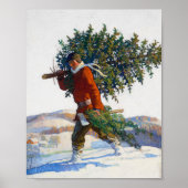 Poster Arbre de Noël | N.C. Wyeth (Devant)