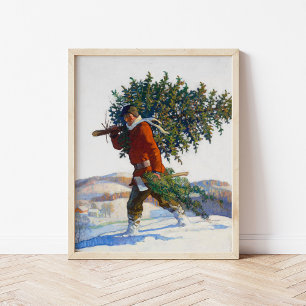Poster Arbre de Noël   N.C. Wyeth