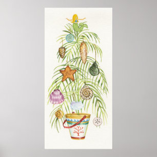 Poster Arbre de Noël pour la plage