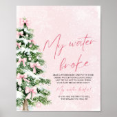 Poster Arbre de Noël Ruban Rose Ma Source a Craqué Baby S (Devant)