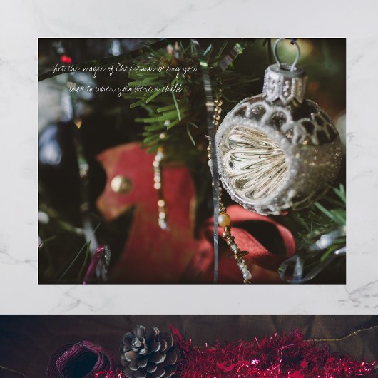 Poster Arbre de Noël sombre et rétro