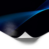 Poster arbre de Noël stylisé SlipperyJoe bleu brillant s (Coin)