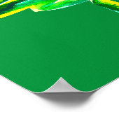 Poster Arbre de Noël vert aquarelle abstraite (Coin)