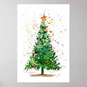 Poster Arbre de Noël vert Waterton