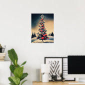 Poster Arbre de Noël Vintage (Bureau à domicile)