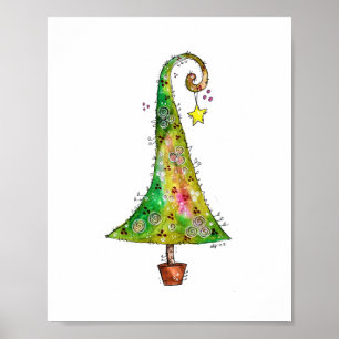 Poster Arbre de Noël Whimsical