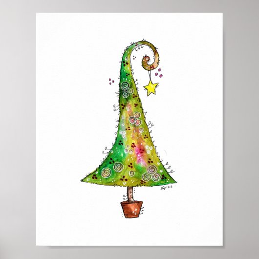 Poster Arbre de Noël Whimsical (Devant)