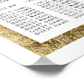 Poster Arbre de palmier noir Fronds Gold Bordure de siège (Coin)