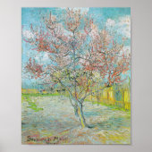 Poster Arbre de pêche à fleurs | Vincent van Gogh (Devant)