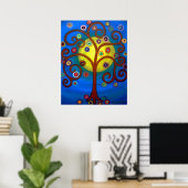 POSTER ARBRE DE PEINTURE DE VIE (Bureau à domicile)