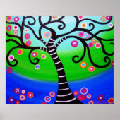 POSTER ARBRE DE PEINTURE DE VIE (Devant)