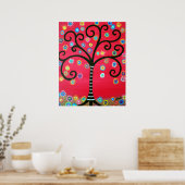 POSTER ARBRE DE PEINTURE DE VIE (Cuisine)