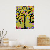 POSTER ARBRE DE PEINTURE DE VIE (Cuisine)