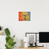 Poster Arbre de peinture Rainbow Fine Art de la vie (Bureau à domicile)