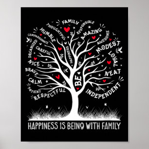 Poster Arbre de réunion de famille de femmes Réunion de f