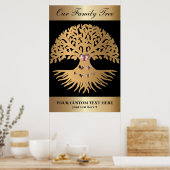 Poster Arbre de réunion familiale avec photos et coeurs (Cuisine)