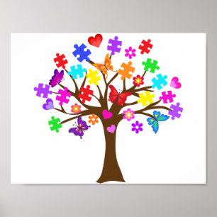 Poster Arbre de sensibilisation sur l'autisme
