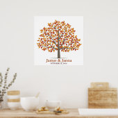 Poster Arbre de signature mariage - Automne classique (Cuisine)
