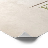 Poster Arbre de signature mariage - Rustique (Coin)