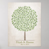 Poster Arbre de signature mariage - Rustique (Devant)