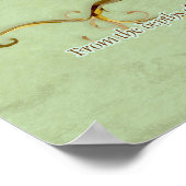 Poster Arbre de Swirl Racines Aqua Mariage Antiquaire Cad (Coin)