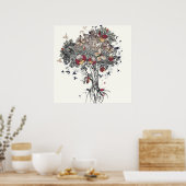 Poster Arbre de vie Art Abstrait (Cuisine)