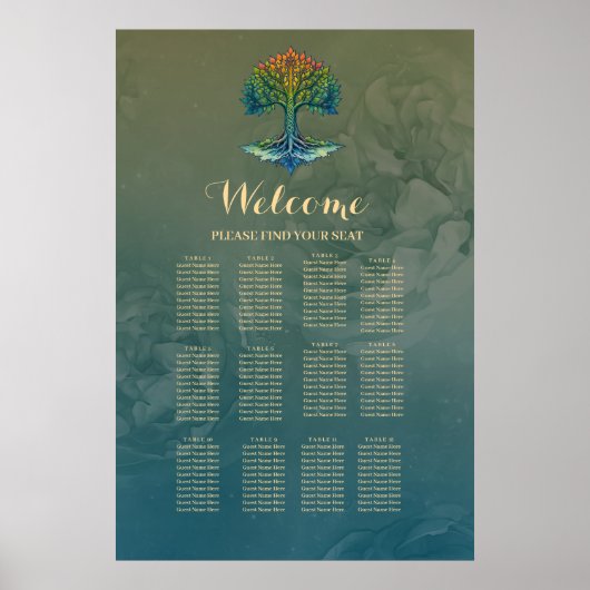 Poster Arbre de Vie Aube Changeante (Devant)