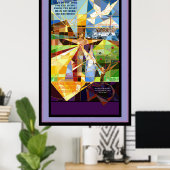 Poster Arbre de vie Bannière Jésus (Bureau à domicile)