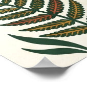 Poster Arbre de Vie Boho Art Folklorique Paon Céleste (Coin)