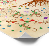 Poster Arbre de vie coloré - Yggdrasil (Coin)