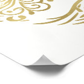 Poster Arbre de vie Cream & Gold Celtic Mariage (Coin)