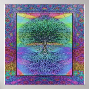 Poster Arbre de vie Espoir et paix