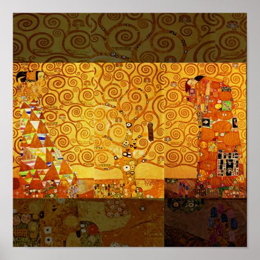 Poster Arbre de vie Gustav Klimt Nouveau (Devant)